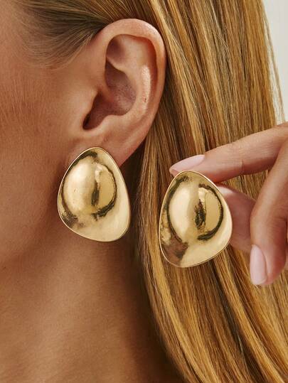 2pcs/Set Bohemian Asymmetrical Triangle Fashionable Earrings Set, Luxurious Everyday & Party Jewelry Earrings Gift For Women