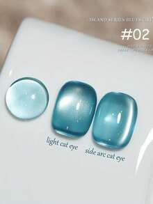 MISS SHAKA 10ml Autumn Winter Nails White Blue Series Glass Bead Cat's Eye Gel Nail Polish Glue 2025 Y2K Nails Hot Style White Blue Glass Bead Nail Art Nail Salon Home Diy Nail Supplies Christmas Nails