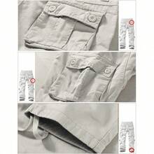 Men's  Cargo Pants - Light Gray(apricot) - View 5
