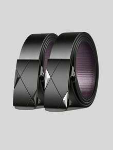 Męski modny pasek z automatyczną klamrą w kolorze czarnym, swobodny, pełny pasek, odpowiedni do codziennego noszenia, jako prezent dla mężczyzn, młodych i średnich mężczyzn, do pracy i wypoczynku, prezent świąteczny na Walentynki, odpowiedni dla nastolatków, letni, swobodny, na zewnątrz, sportowy lub wakacyjny, podróżny lub na ukończenie szkoły, prezent urodzinowy, dodatki do sukienki lub do codziennego noszenia