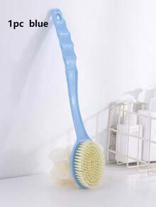 1/2 pezzi Spazzola da bagno a doppia faccia con manico lungo e setole morbide, spazzola esfoliante e massaggiante 2 in 1 per le zone difficili da raggiungere, costruzione durevole adatta a uomini e donne di tutti i tipi di pelle, accessori per doccia e bagno