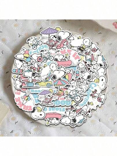 SNOOPY 50 张经典涂鸦贴纸，非常适合装饰可爱的笔记本、计划簿和手机贴纸、圣诞礼物