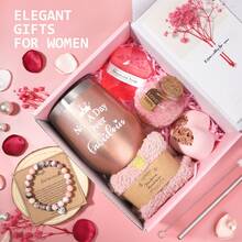 Birthday Gifts For Women,Relaxing Spa&Self Care Gifts Set,Unique Valentine's Day Funny Birthday Gift Ideas For Her,Friends, Coworkers, Her, Wife, Mom, Daughter, Sister - 粉色 - 查看 7