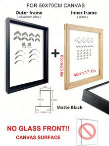 SURELIFE 1set Modern Gold Canvas Frame DIY Metal Oil Painting Frame Wall Frame Photo Frames Canvas Print Wall Art Frames Wall Posters Frame (Not With Galss)