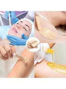 1/10/20/30 Palitos de madera desechables para depilación con cera, espátulas de madera para depilación de mujer, herramientas de belleza - Multicolor - Ver 4