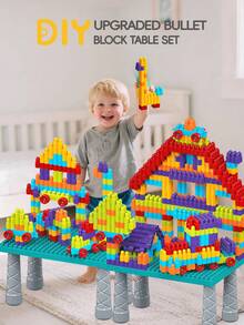202/289/856 piezas Juego de bloques de construcción, Bloques de bala DIY, Juego de mesa de bloques de construcción, Rompecabezas de ensamblaje, Juguetes educativos, Para niños y niñas de 3+ años - Multicolor - Ver 2