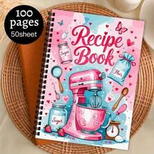 Aesthetic Recipe Spiral Notebook - Blank Page DIY Recipe Book For Cooking Enthusiasts Meal Planning Journal