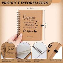 150 Pcs 50 Set Christian Gifts BulkSpiral Notebook With Bible Ballpoint Pen And Christian Bookmark Women Prayer Journal Inspirational Bible Study Journal For Church Members And Visitors - 50p - Xem 4