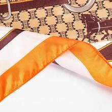 Mulberry Silk Scarfs Small Square Scarfs For Women 21" X 21" Lightweight Square Satin Head Scarf Neck Scarves{"Size_name":"35\"","Color_name":"Orange"} - 橘子英吋 - 查看 5