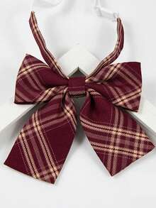 1 Stück modischer JK Kragen karierter Streifen Fliege; Damen Fliege japanischer Campus Internet-Star flacher Kragen Fliege geeignet für Männer und Frauen für Feiertage, täglichen Gebrauch, exquisites Halloween, Weihnachts-, Erntedank-Geschenk, Geburtstagsgeschenk