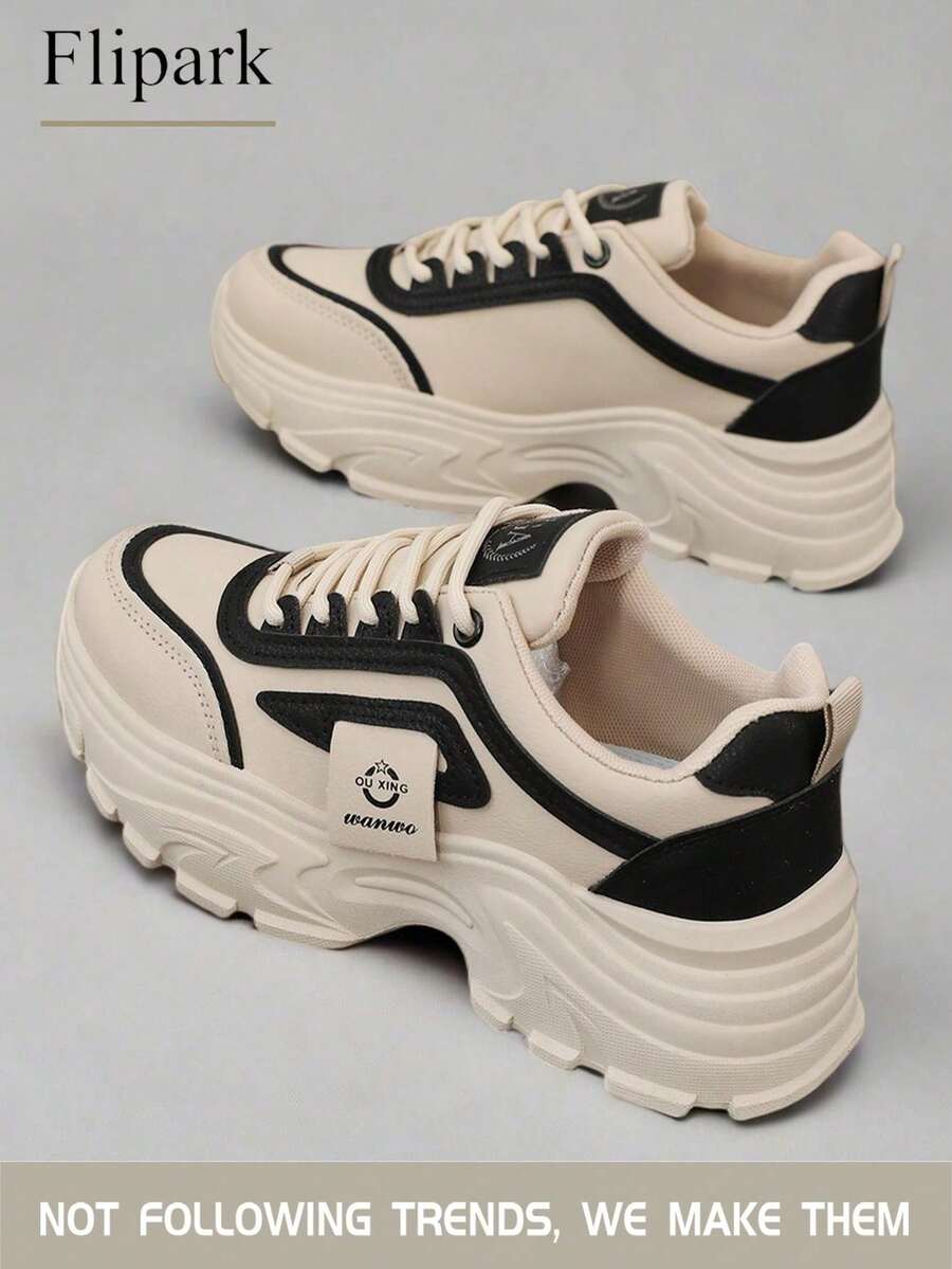 Flipark 1 双女士时尚休闲百搭轻便休闲运动鞋，适合学生外出穿着