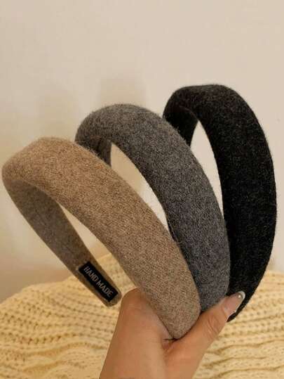 3条装女士复古简约优雅纯色发箍，多功能发饰，适合日常佩戴，居家、学校、海滩、工作、派对、节日、生日、返校、新年、情人节、母亲节、婚礼、音乐节、毕业典礼、春夏秋冬等各种场合，发箍发圈，旅行必备。