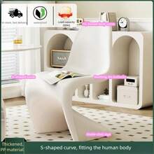 Nueva silla infantil Pan Dong, silla de comedor nórdica para el hogar, la última silla infantil creativa, silla de plástico famosa en internet de diseñador, silla de negociación, taburete de maquillaje, silla de ocio en forma de S creativa, silla de ocio moderna nórdica famosa en internet de belleza, silla de negociación