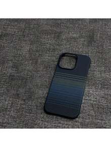 UE (DE et ES) Étui de protection pour iPhone S22-S26 Étui de téléphone magnétique pour iPhone 16 Pro Max, motif Kevlar, étui de protection pour Apple 15 Pro, texture en fibre de carbone à demi-couverture, étui de dissipation de chaleur mat pour iPhone 16/15/14/13 - Bleu azur - Voir 1