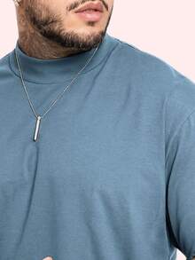 Kit 3 Premium Men's Oversized T-Shirts, Trap Street Style, Gringa Bodybuilder, Cotton Spring - Jeans Blue, Black and Gray - View 4