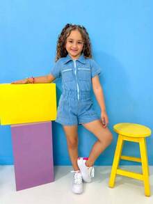 Kit 2 Girls' Jumpsuit Casual Fashion Blogger - Hot Pink - View 8