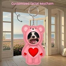 Customized Photo Keychain, Personalized Keychain, Teddy Bear, Suitable For Father's Day, Mother's Day, Halloween, Christmas, Christmas Eve, Valentine's Day, Birthdays, Personalized Anniversaries - Multicolor - View 6