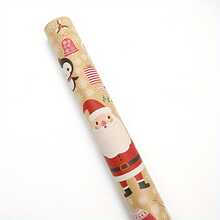 2 Rollen Weihnachtsmann Geschenkpapier, Kraftpapier Geschenkpapierrollen, Feiertags-Geschenk, Party Dekoration, ideal für Winter, Weihnachtsdekoration, Geschenkpapier