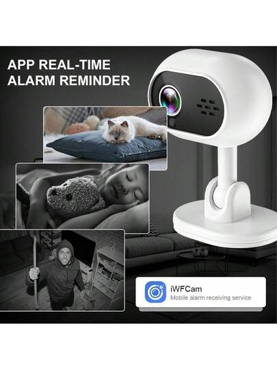 WiFi Slimme Home Security Camera 1080P HD Voice Intercom, Night Vision USB Powered Indoor/Outdoor Surveillance System, Motion Alert System Remote Mobile Viewing Sleek Wit Compact view 6