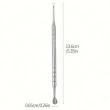 1 szt. wysokiej jakości stal nierdzewna do odsuwania skórek, narzędzie do pielęgnacji paznokci, zmywacz do paznokci, dwustronny odsuwacz do kopyt, odpowiedni do salonów kosmetycznych i techników paznokci