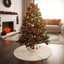 A Christmas Tree Skirt, Knitted Tree Skirt, Christmas Tree Decoration, Christmas Decor, Home Decor Christmas Decorations Room Decor Winter Christmas Decorations Home Christmas Gifts Christmas Decor