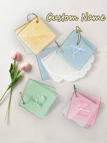 1 quyển sổ ghi chú nhiều màu tùy chỉnh, sổ vuông, tên tùy chỉnh, sổ bìa còng có thể tháo rời, sổ ghi nhớ thẩm mỹ của học sinh trung học, sổ tay cá nhân hóa, sổ tay tùy chỉnh, sổ tay làm việc, sổ tay nhỏ, nhật ký đọc sách, nhật ký viết, sổ tay trống, đa chức năng, trang trí, thư từ, thời trang, hiện đại, nhiều màu sắc, dễ thương, giản dị, tùy chỉnh, cá nhân hóa, độc đáo, quà tặng lý tưởng cho anh ấy, quà tặng lý tưởng cho cô ấy - Nhiều màu - Xem 1