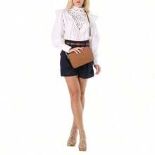 Michael Kors Borsa a spalla/tracolla in PU con logo di marca grande per donna - Marrone, adatta per pendolarismo quotidiano, shopping, look casual 32S4GTVC3L-203