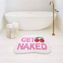 - Alfombra de bao divertida y suave y absorbente de agua, antideslizante, microfibra lavable superior, para ducha fra cerezo, 18x 26 pulgadas - Rosa (Rosa cereza) + 20x32 pulgadas - Ver 5