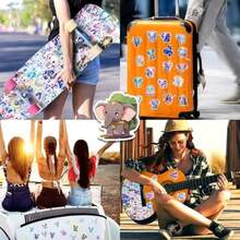 50PCS/[Elephant] Cartoon Elephant Pattern Doodle Sticker, Cute, For Use In Journals, Stationery, And Decorations.