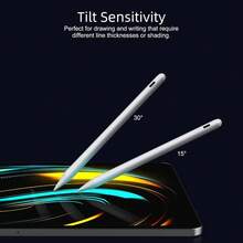 Touch Pen (Suitable For 2018 - 2025 Model Devices): 10/11th Generation Tablet-Specific Touch Pen, Featuring Tilt Sensing And Hand Repulsion Functions, With No Writing Delay. - A-白色 - 查看 7