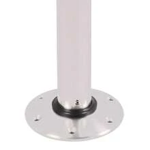 Height-Adjustable Bar Stool Base - Silver Aluminum Counter Stool Pedestal With 17cm Dual Base Plates, 56.5-72cm Range For Customizable Seating Solutions - Silver - View 2