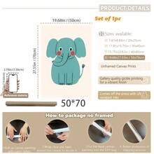 1 gerahmtes/Leinwand Wandkunst, Dinosaurier Tier Thema Dekoration. Badezimmer Wanddekoration. Themen Poster, Schlafzimmer Dekoration, Raumdekoration, Heimdekoration, Ornamente, Winterdekoration für Zuhause, Wanddekoration. Geeignet für Kinderzimmer, Kinderzimmer, Jungen- und Mädchen-Partyräume, Kita-Klassenzimmer Dekoration, wasserfestes Material. Kopfteil Dekorative Tapete, Party Deko Geschenke. Badezimmer Wanddekoration.