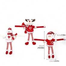 1pc Christmas Curtain Tie Back, Various Styles Available, Santa Claus & Snowman With Feet Curtain Tiebacks, Indoor Christmas & Halloween Gift, Party Decor - Multicolor - View 11