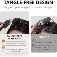 HYCHIC Women's Sunglasses Aviator Style Gold Metal Frames Lightweight UV Protection Fits All Face Styles Road Trips - A02- Gold/Grey - View 10