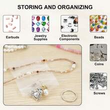 120 PCS Small Plastic Bags For Jewelry, 2" X 2.76" Resealable Clear Poly Baggies, 2.4 Mil Mini Zip Bags For Small Business, Storage, Gifts, Candy, Screws - 無色 - 查看 3