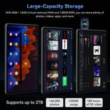 TABWEE 11英寸安卓平板电脑，8GB+128GB，5G WiFi，八核处理器，5000mAh电池，5MP+8MP摄像头，配备键盘、鼠标、手写笔和保护套（不含适配器）