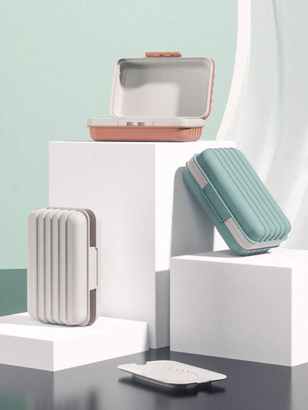 Tragbare Seifenbox mit Deckel, Seifenhalter, Seifenbox-Behälter mit Deckel und Abdeckung für Camping, Gym, Reise, Badezimmer, stilvolle Heimdekoration, kreative Seifenhalter für das Badezimmer