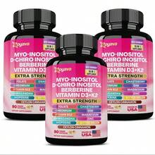 Abronikey Zoyava Hormone & Cycle Support | Women's All-In-One Supplement | Myo-Inositol, D-Chiro Inositol & 13+ Powerful Ingredients | 90 Vegan Capsules | Made In USA (3 Bottles) - 3 chai - Xem 9