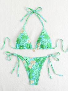 مجموعة بكيني مطبوعة بالزهور للنساء 2025