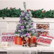 44pcs 1.2-2 Inch Christmas Balls For Christmas Holiday Decoration, Christmas Tree, Window, Christmas, New Year And Wedding Decoration, Suitable For Indoor And Outdoor Use (Need To Thread The Rope By Yourself, Electroplated Ball With Slight Glue Overflow, Slight Scratches And Loss Of Glitter Are Normal Phenomena And Do Not Affect Use) Home Decor Christmas Decorations Room Decor Winter Christmas Decorations Home Christmas Gifts Christmas Decor
