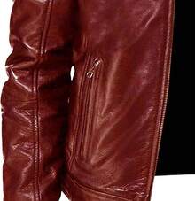 Men Slim Fit Motorcyle Leather Jacket Zip-Up Windbreaker Leather Jackets Lightweight PU Vintage Biker Coat