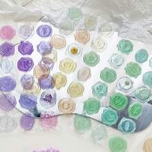 18 piezas de pegatinas de sello de cera con estampado en caliente 3D, forma de sello retro, pegatinas de sello de cera retro, etiquetas de sellado de sobres para decoración de diarios, papelería, adecuadas para manualidades de scrapbooking, elaboración de tarjetas, invitaciones, sellado de sobres, pegatinas de cuaderno con efecto de goteo de cera en 3D, pegatinas decorativas de sellado de sobres DIY, etiquetas de sellado de sobres de papelería para decoración de diarios