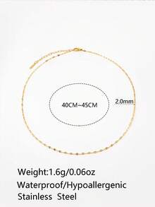1pc Stainless Steel Chain, Casual & Fashionable, Suitable For DIY Pendant Necklace, Delicate & Petite Design For Women