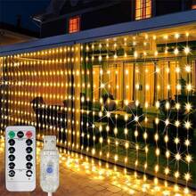 USB Powered LED Curtain Lights, 8 Lighting Modes - Suitable For Christmas, Halloween, Weddings And Home Decor, Comes With Remote Control - USB Curtain Light - View 13