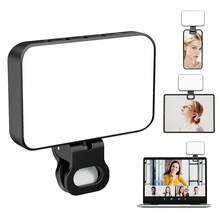 1 Portable Rechargeable LED Ring Light, 3 Lighting Modes, USB And Battery Powered, Clip-On Fill Light, Cell Phone/Computer Selfie Lamp For Cell Phone, Laptop, Camera, Live Streaming, Photography Equipment Fill Light, Conference Fill Light, Photography Lighting, Selfie Fill Light, Adjustable Brightness, Compact Design, Durable Clip, Photographers, Colored Ribbons, Ideal For Selfies & Video Shooting, Portable Lighting | Clip-On Desk Lamp | Durable Plastic,Car Accessories,Accessories Women,Selfie Light,Phone Light,Luz Para Fotos,Ring Light - 白色 - 查看 2