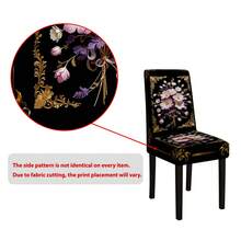 Conjunto de toalha de mesa e capa para cadeira elegantes com fundo preto e detalhes dourados, 2/4/6/5/7 peças, 2 peças (2 capas para cadeira), 4 peças (4 capas para cadeira), 6 peças (6 capas para cadeira), 5 peças (1 toalha de mesa + 4 capas para cadeira), 7 peças (1 toalha de mesa + 6 capas para cadeira), adequado para ambientes internos/externos, reuniões em casa, decoração de mesa e cadeira para festas, lavável e reutilizável