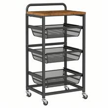 VASAGLE Storage Carts - Black - View 7
