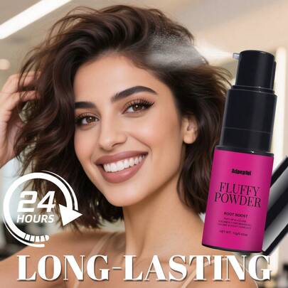 12 克免冲洗丰盈粉，瞬间增加发根体积，吸收油脂，改善质地，丰盈效果显著，专为细软扁平发质配制，24 小时持久定型