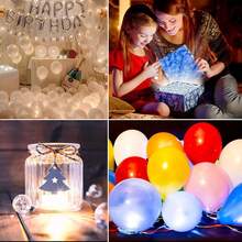 6 Colors 100/60/30pcs LED Balloon Light Mini Round Balls Lights, Waterproof Tiny Led Lights For Paper Lantern Easter Eggs Birthday Party Wedding Halloween Christmas Decoration (White) - ánh sáng trắng - Xem 3