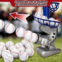 Omawrf Pelotas de béisbol Blandas, 15 Piezas de Pelotas de béisbol de Espuma para prácticas de bateo, Pelotas de béisbol de Colores con Bolsa de cordón para Interior, Exterior, niños y Adolescentes - blanco - Ver 7